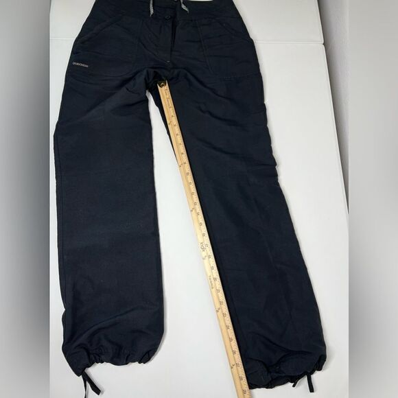 Quehua France Parachute Loose-Fit Trousers Fleece-lined Size S Black UltraLight - Picture 11 of 16